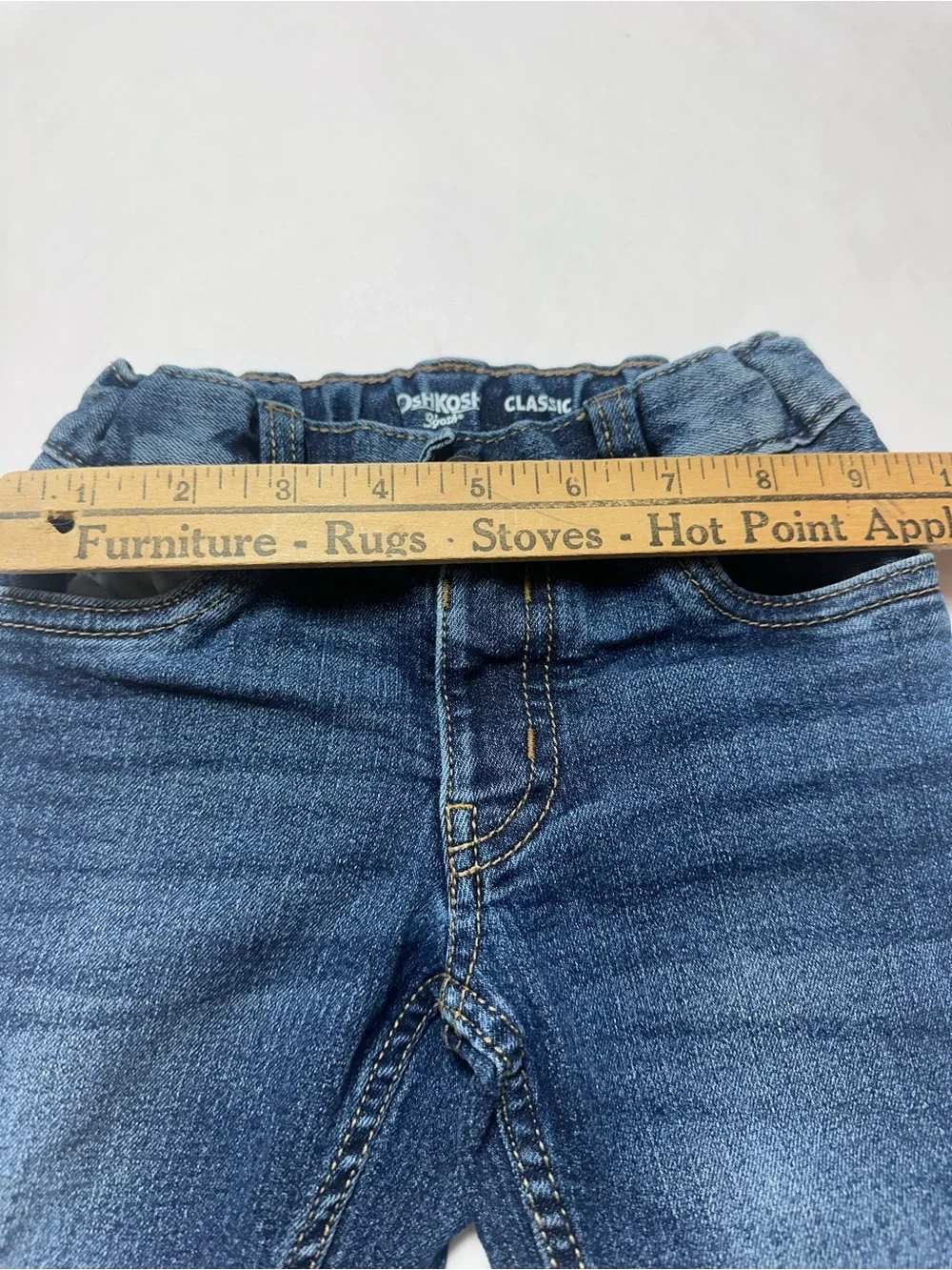 OshKosh B’gosh Classic 2T Dark Wash Straight Leg Jeans Elastic Waist